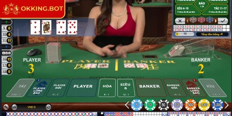 Baccarat OKKING - Cược Chuẩn, Thắng Lớn Mỗi Ván Chơi 2 Cách thức tham gia baccarat OKKING cơ bản