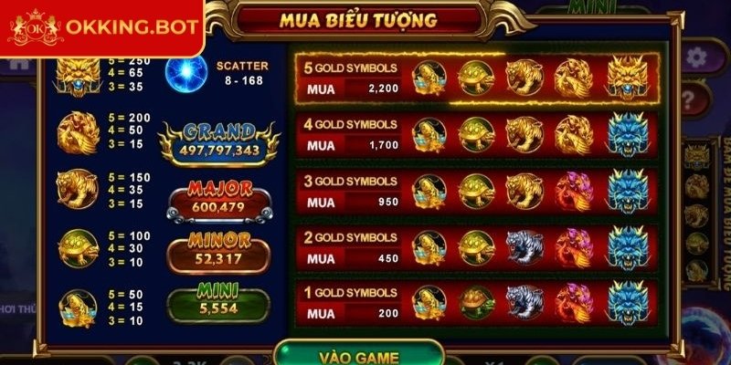 Kho Báu Tứ Linh OKKING - Hành trình truy tìm thần thú 3 Biểu tượng ở kho báu tứ linh