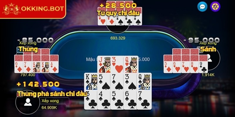 Cách xếp bài theo dạng nhiều đôi