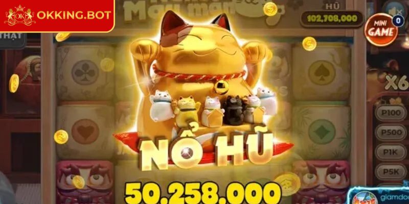 Mèo Chiêu Tài OKKING – Nổ Hũ May Mắn Thưởng Giá Trị Cao 1 Mèo Chiêu Tài OKKING – Slot may mắn, thiết kế sinh động